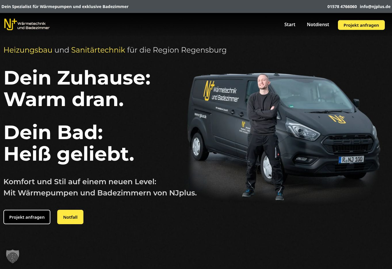 Startseite von NJplus mit den Headlines Dein Zuhause: Warm dran und Dein Bad: Heiß geliebt
